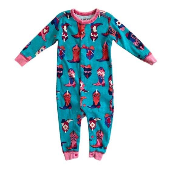 Little Blue House Hatley Cowgirl Boots Footless Onepiece 3-6 Months - Picture 8 of 9